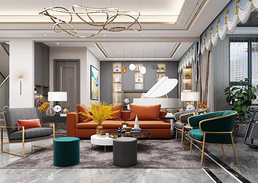 碧桂園山海灣200平米輕奢風格效果圖 碧桂園山海灣200平米輕奢風格效果圖