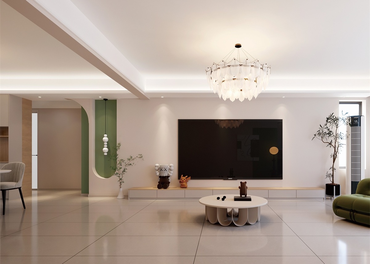 中海河山郡 | 133㎡輕法式浪漫，『奶油白+薄荷綠』美的剛剛好！