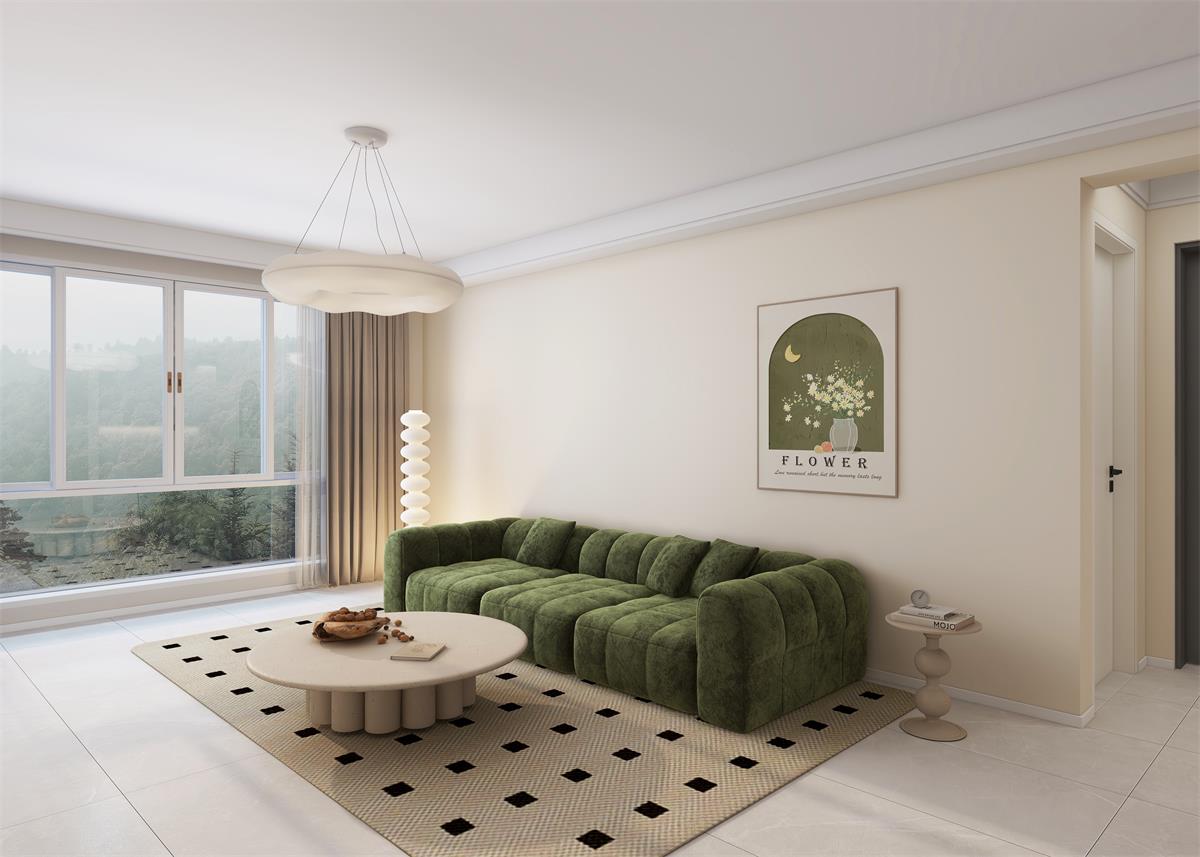 泰雲(yún)庭116㎡ | 奶油白+橄欖綠打造的輕法式小家，清新又自然！